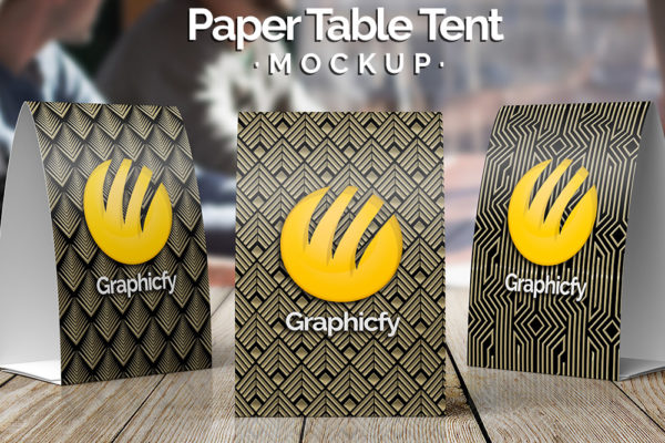 Paper Table Tent Mock up