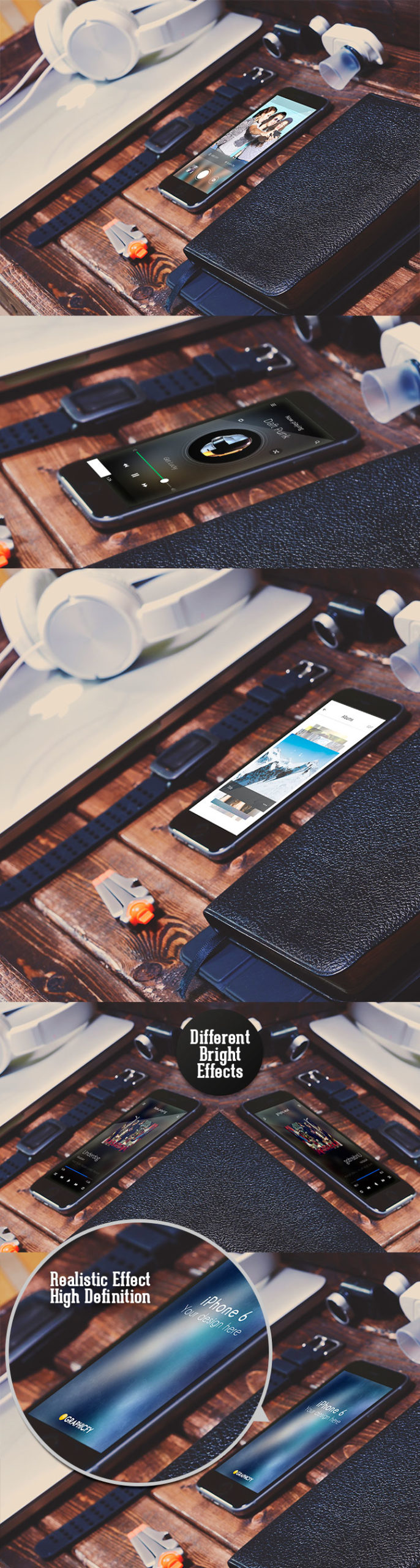 Download iPhone 6 on Table Mockup - Graphicfy