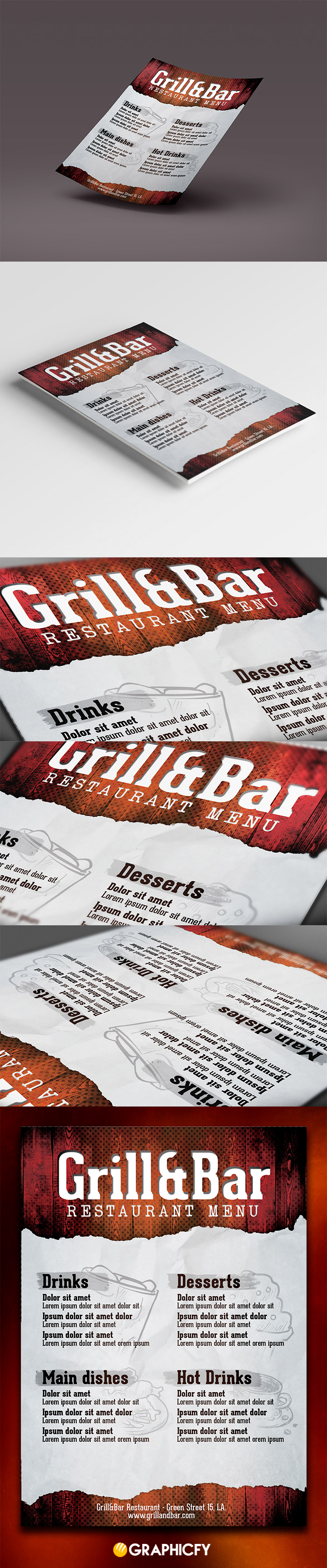 Restaurant Flyer Template PSD Graphicfy Flyer Templates