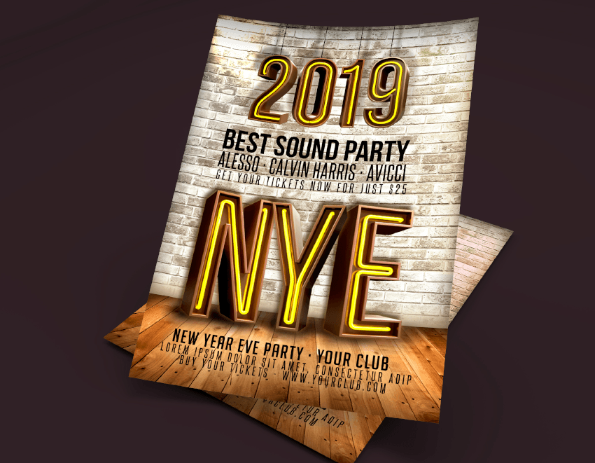 New Year Eve Party Flyer Template