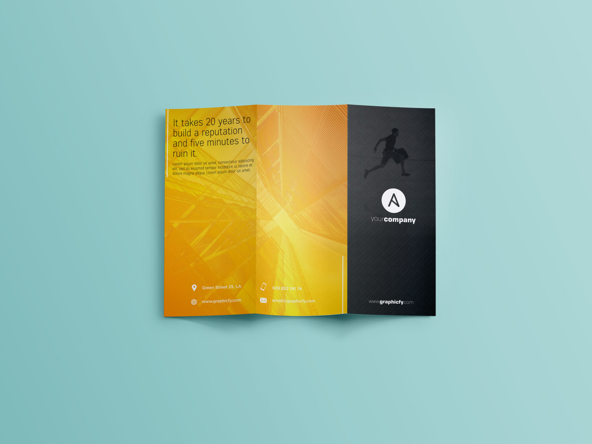 Tri Fold Brochure Template PSD Brochure Templates Graphicfy