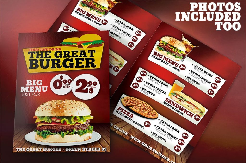 Burger Menu Template PSD Graphicfy Templates