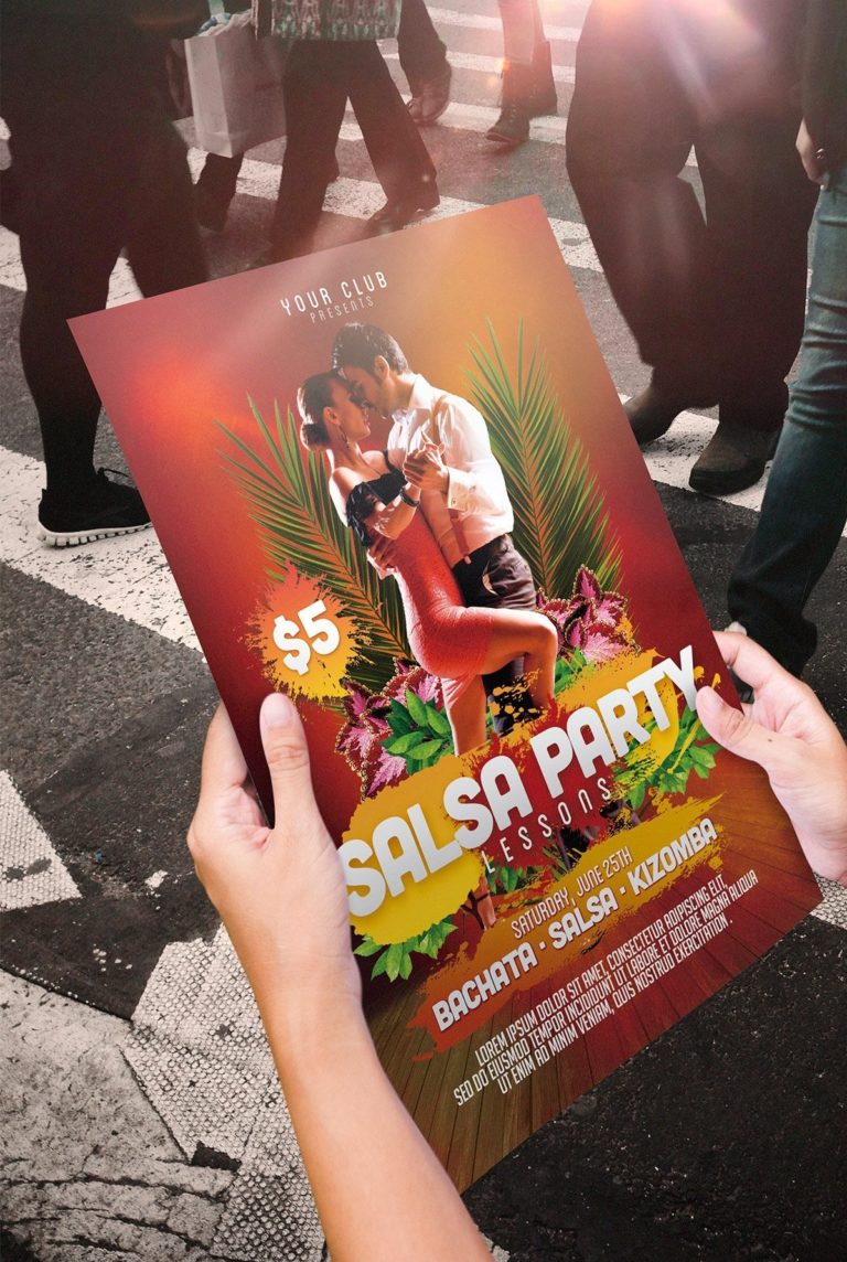 Salsa Flyer Template PSD Graphicfy