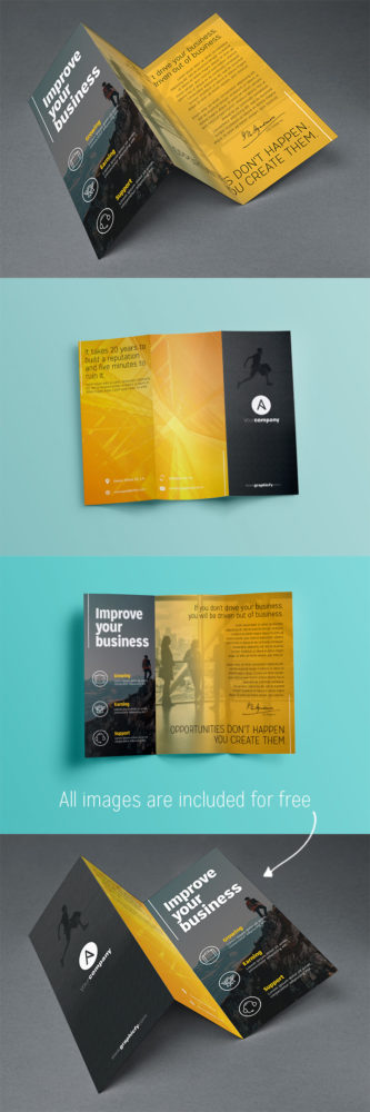 Tri Fold Brochure Template PSD