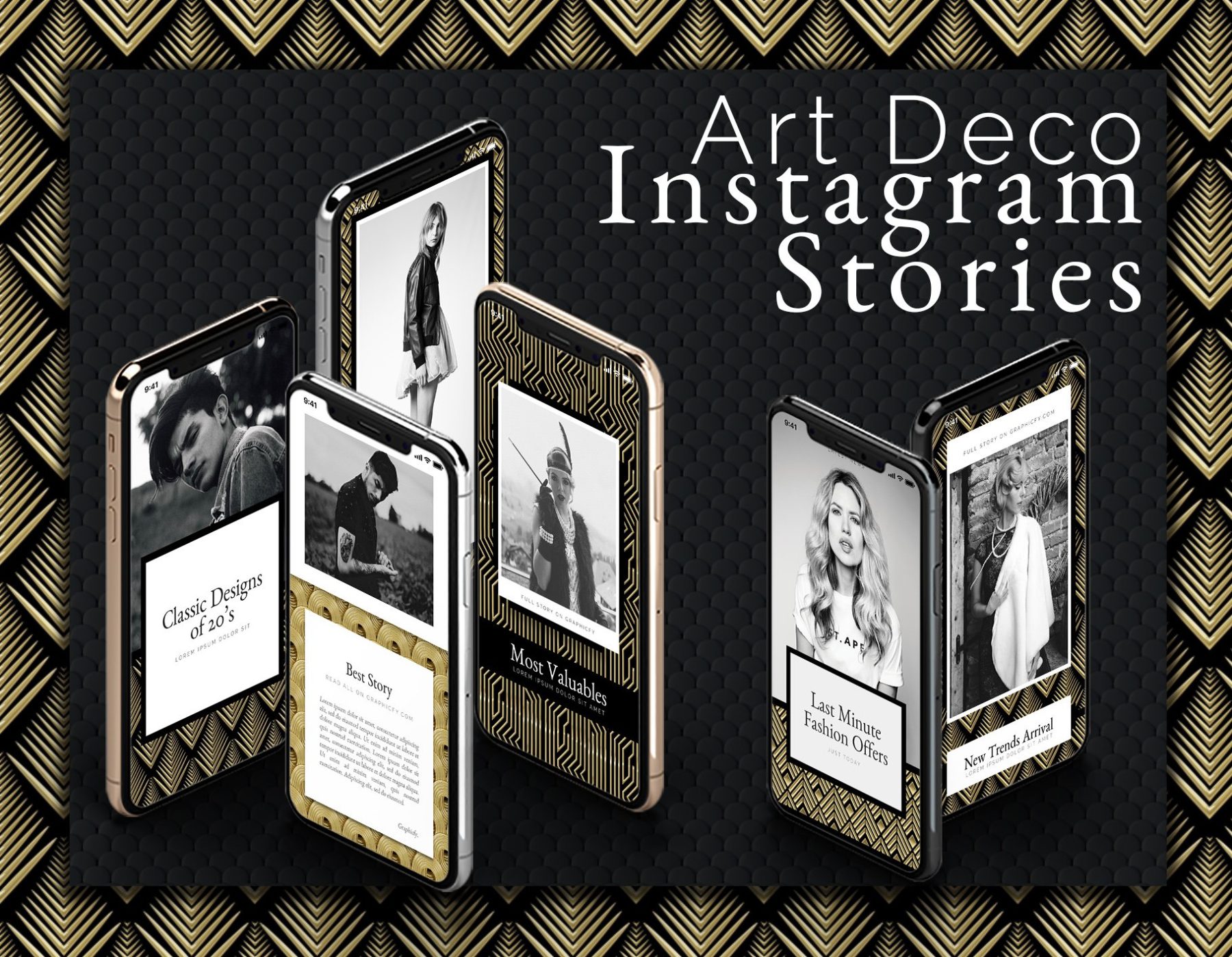 Art Deco Instagram Stories