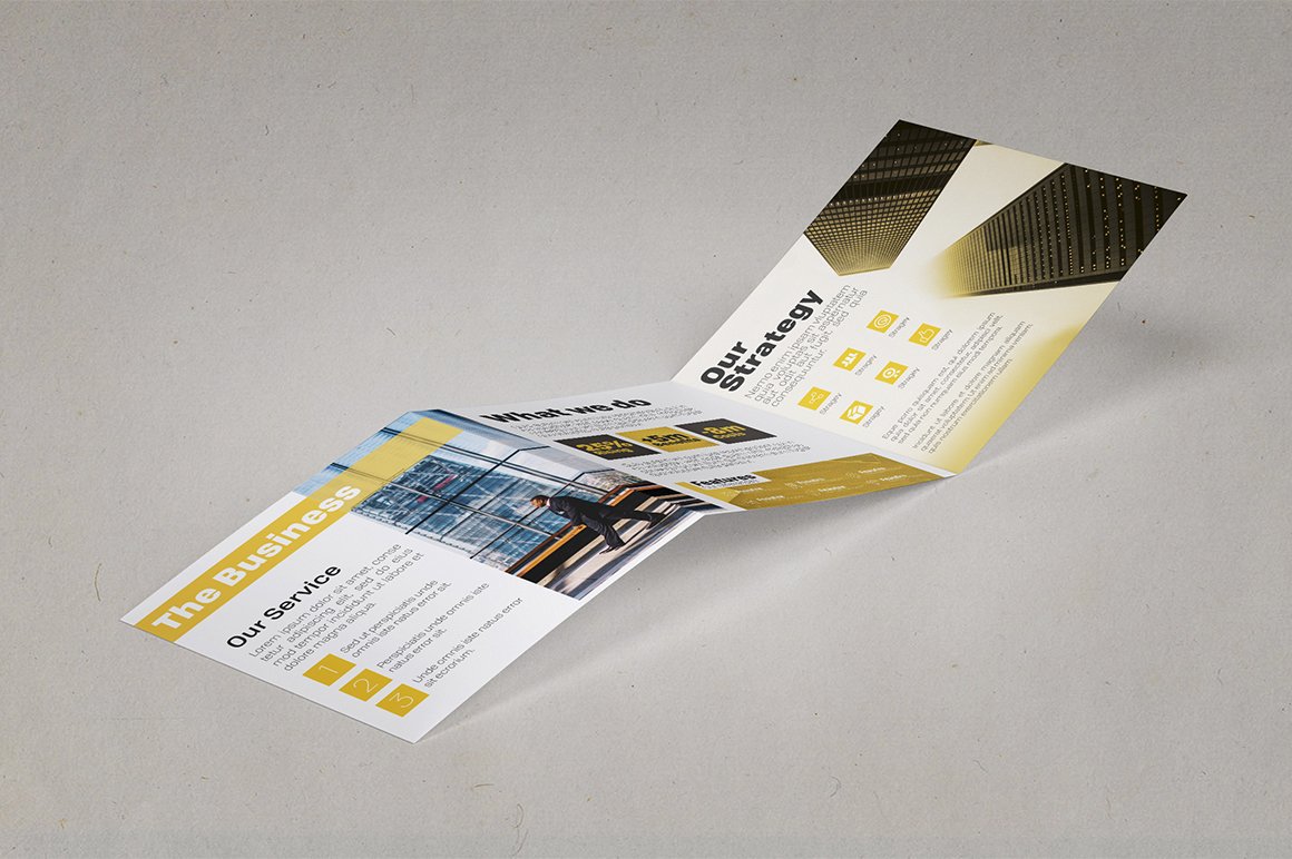 Square Tri Fold Brochure Template PSD Graphicfy