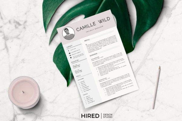 Professional Resume with photo. Project Manager CV, Resume - Graphicfy