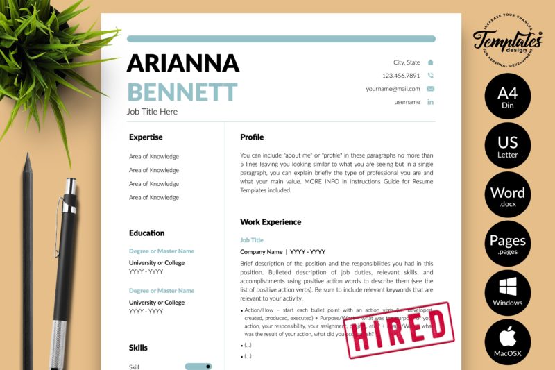 word document template resume