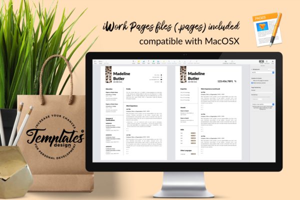 Veterinary Resume Template for Microsoft Word & Apple Pages - Graphicfy
