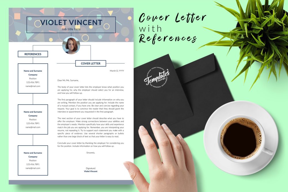 Geometric Pattern CV Format for Microsoft Word & Apple Pages - Graphicfy