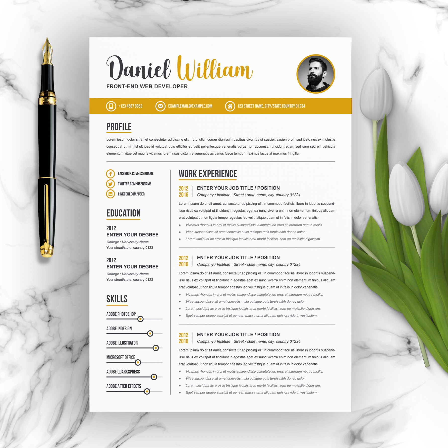 Web Developer Resume | Creative Resume Template - Image 2