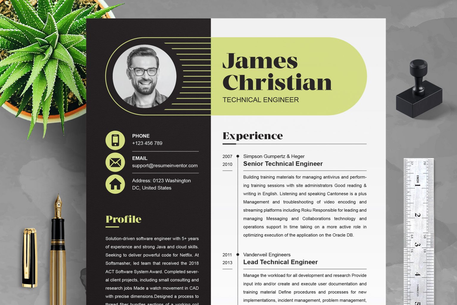 Modern Resume Template Format [Word] - Graphicfy