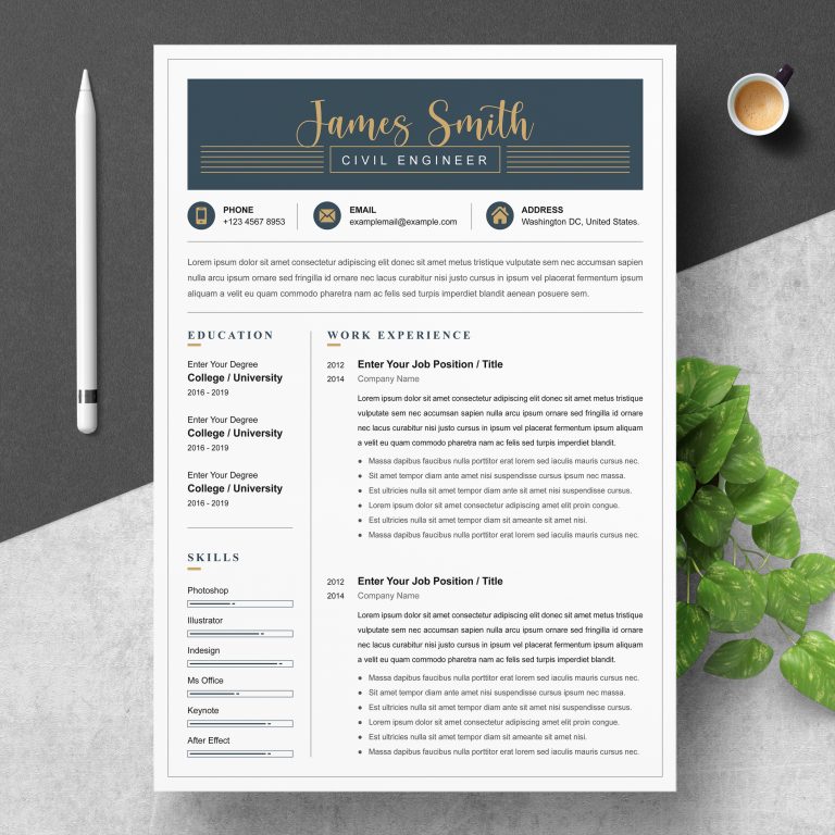 Engineer Resume Template Format - Graphicfy