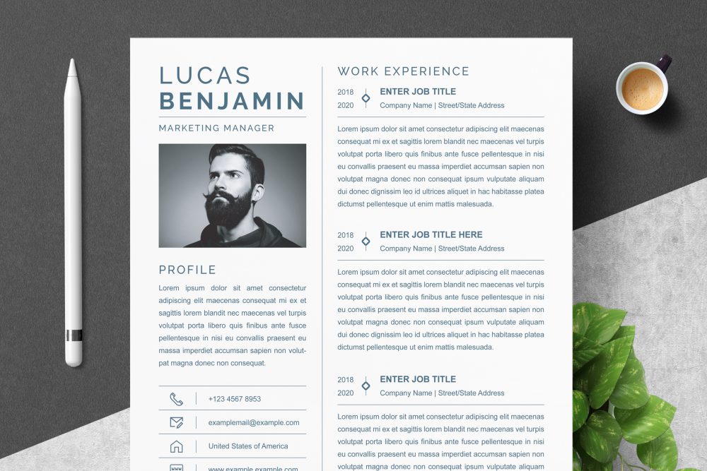 Engineer Resume Template for Word - Graphicfy