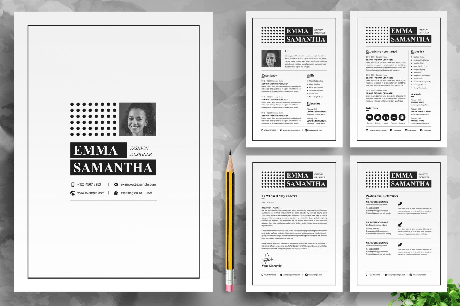 Modern Resume Template Format Word - 01 Professional MS Word Aple Pages EPS PSD Resume CV Design Template One Page Two Page Tree Page Template 1st Page 1654410189 1979553328 1536x1024