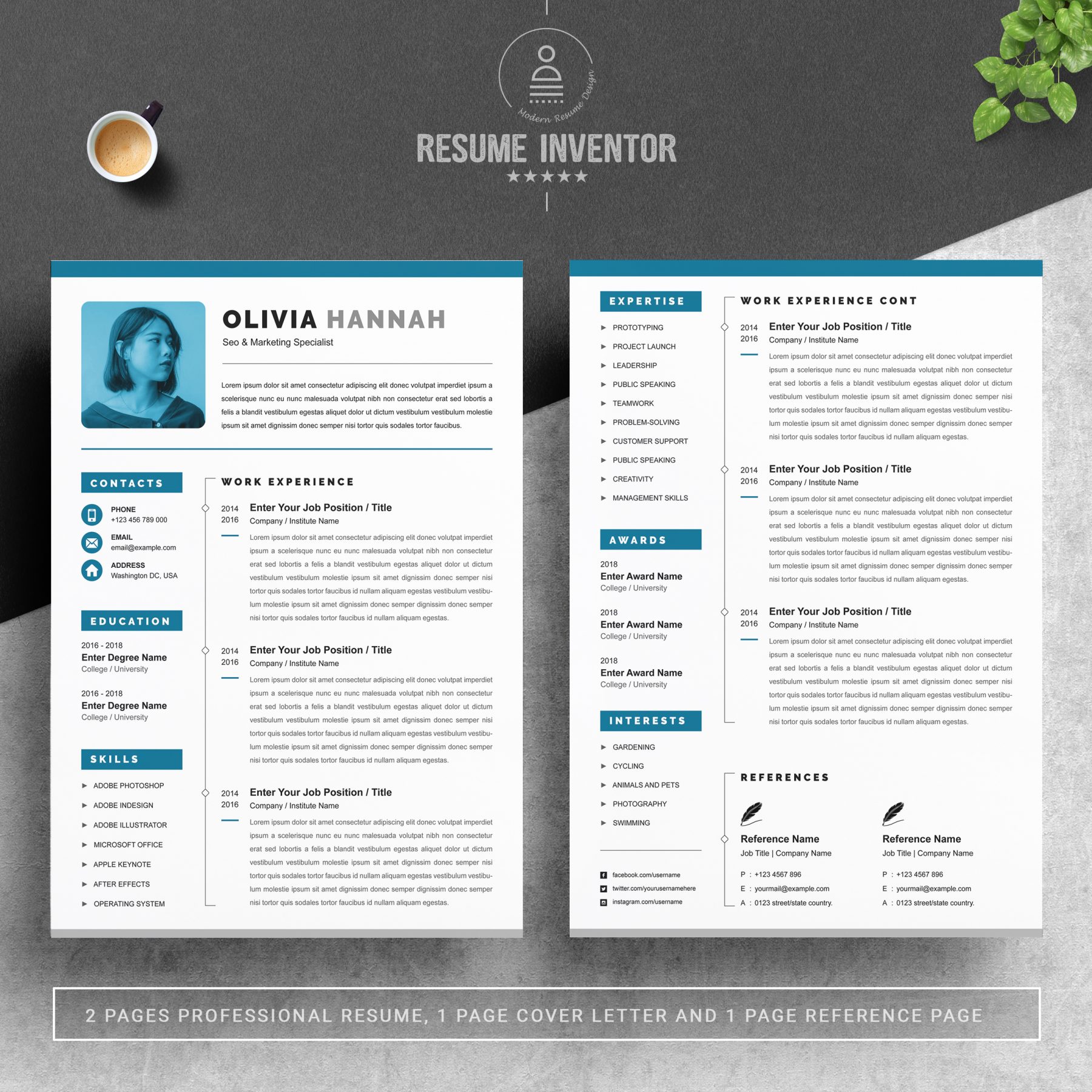 Word, Pages, InDesign Resume Design