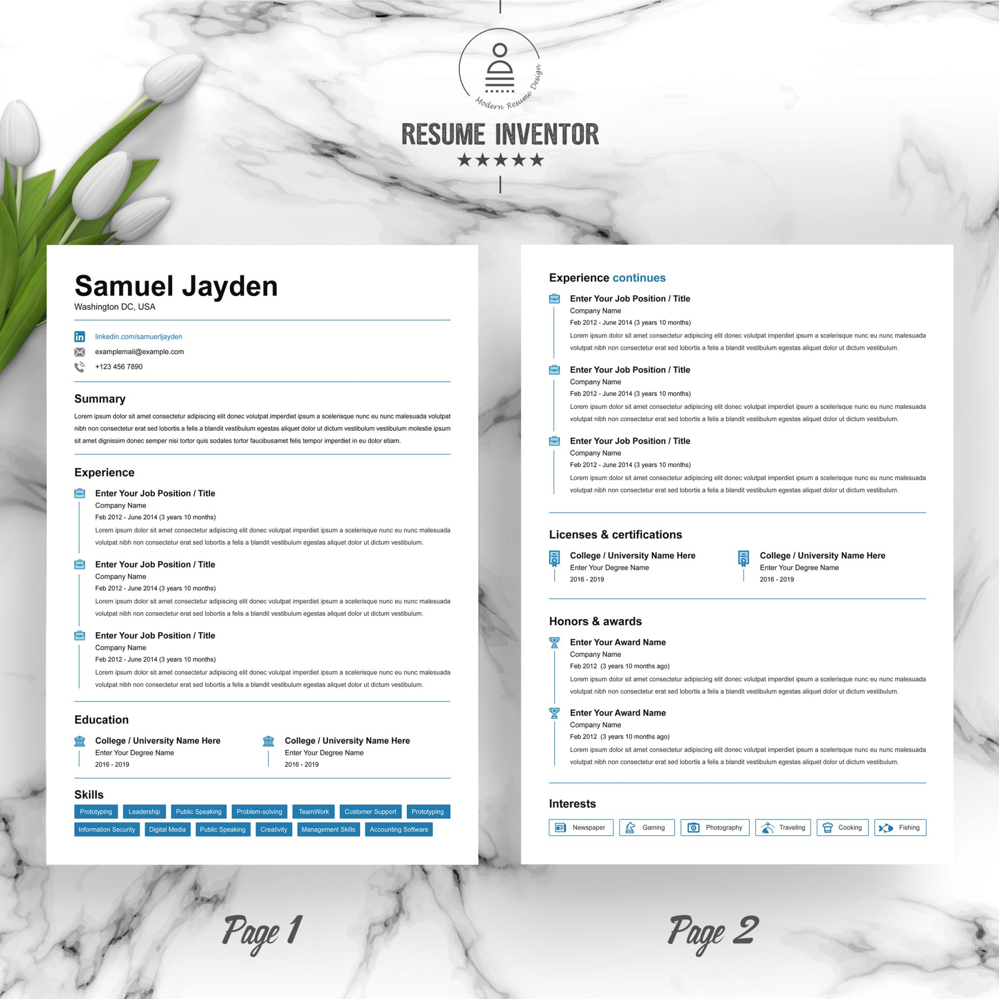 LinkedIn Clean Resume Template Graphicfy