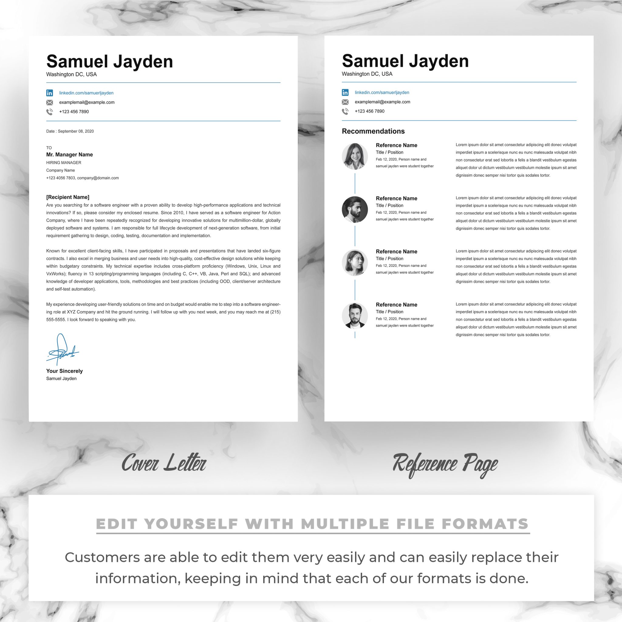 LinkedIn Clean Resume Template Graphicfy