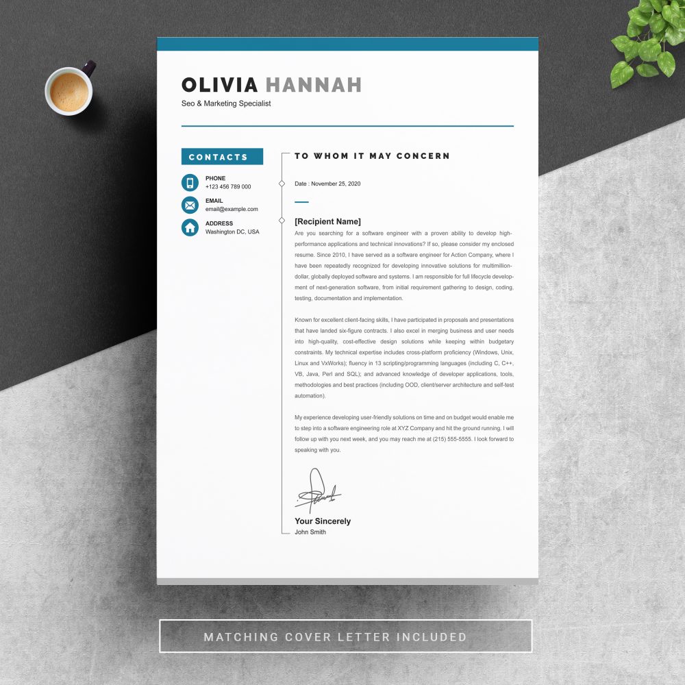 Word, Pages, InDesign Resume Design