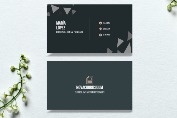 Tarjeta de presentación minimalista